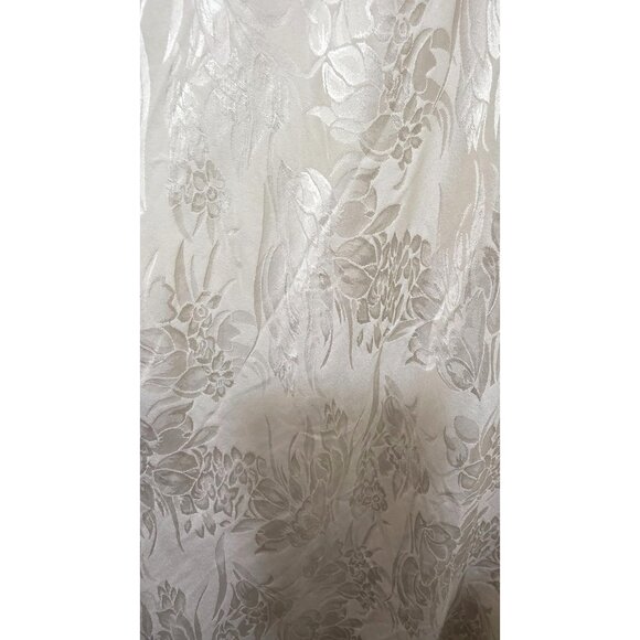 Private Luxuries Women Plus Size Ivory Floral 100% Silk Slip Pajama Dress XXL - Picture 4 of 10